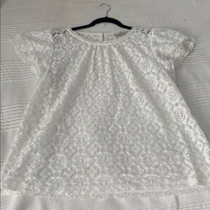 LOFT Cream Lace Top
